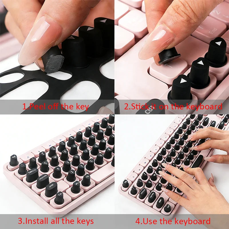 Keyboard Stickers for Long Nails